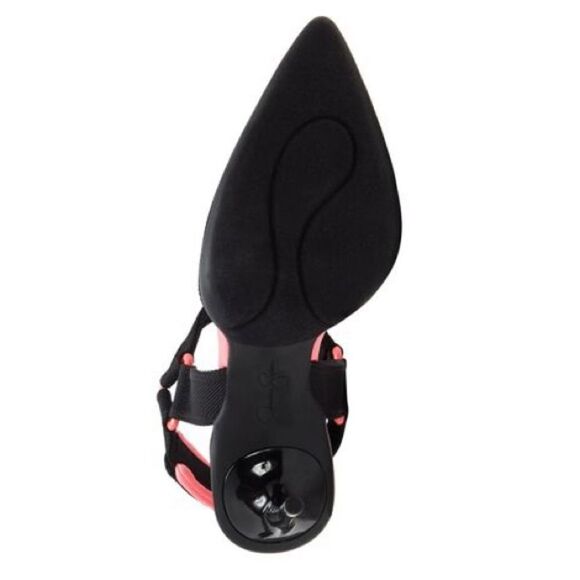 Jessica Simpson Gazella Black/Pink Strap Heels - Picture 5 of 7